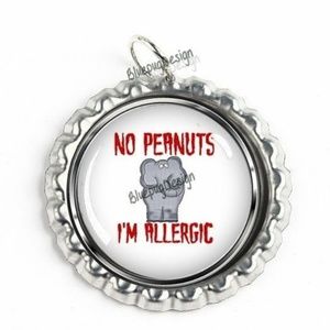 Peanut Allergy Bottlecap Charm